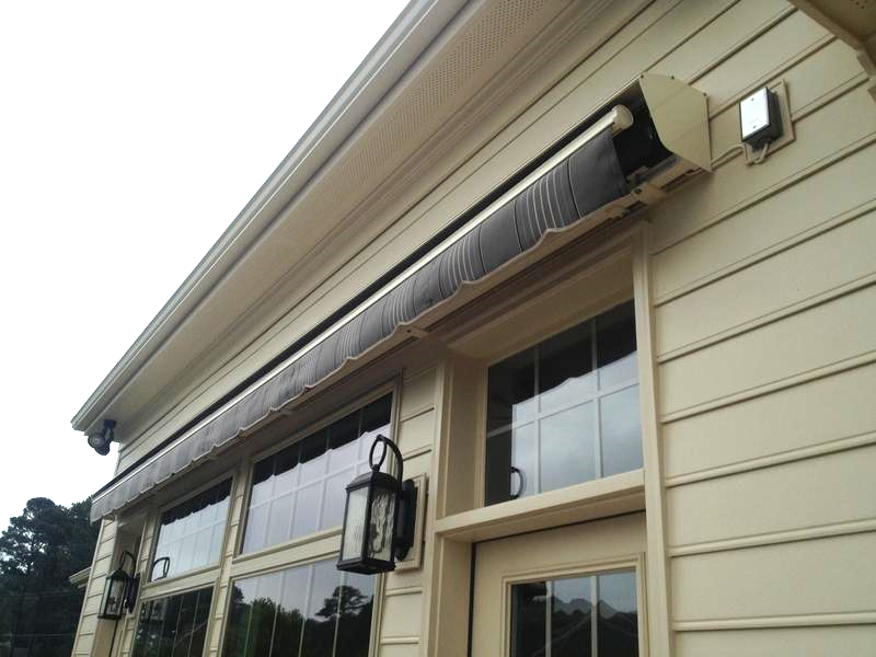 Retracted Awning With Protective Hood