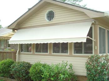Retractable window Awning